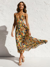 Camisole-Midikleid mit mehrfarbigem Print